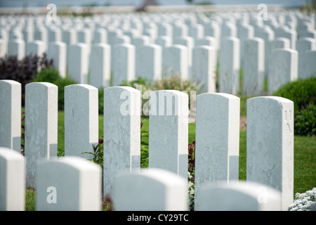 Cimetière militaire de Tyne Cot Passchendael Banque D'Images