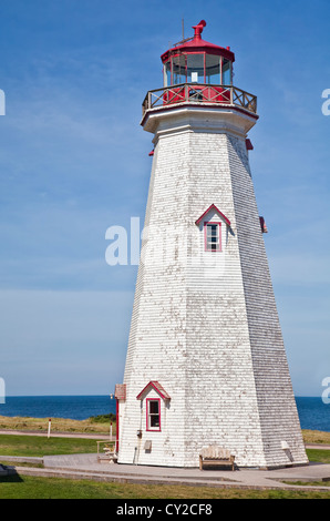 Phare d'East Point est situé à l'extrémité orientale de l'Île du Prince Édouard, Canada. Banque D'Images