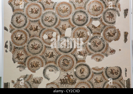 La Triump de Neptune mosaïque dans le Musée du Bardo à Tunis Tunisie Banque D'Images