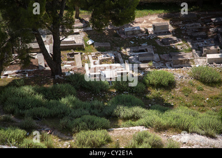 Cimetière juif dans le Kef Tunisie Banque D'Images