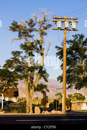 Lone Pine, petite ville du nord sur la Route 395 entre Los Angles et Tahoe. Visiter centre de Sierras et Mount Whitney Banque D'Images