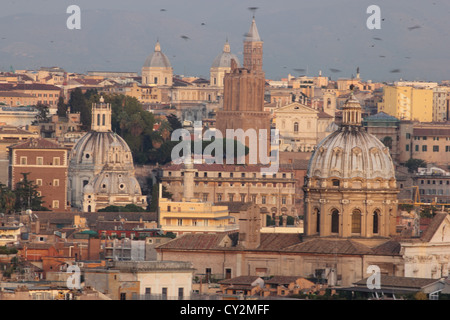 Vue spectaculaire de Rome à partir de l'Gianicolo, Rome, Roma, Italie, voyages Banque D'Images