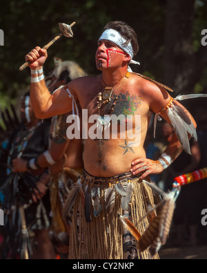 Native American man Chumash Banque D'Images