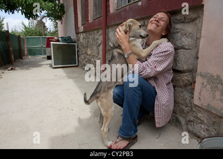 Nowzad est un chenil pour les chiens de rue à Kaboul, dirigé par Louise haslie Banque D'Images