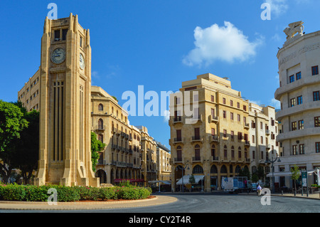 Tour de l'horloge, Ottoman Nejme Square, centre-ville de Beyrouth, Liban, Moyen-Orient Banque D'Images