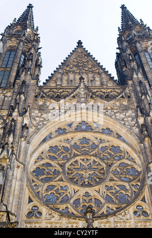 Résumé Une vue sur le château de Prague à Prague République Tchèque Banque D'Images