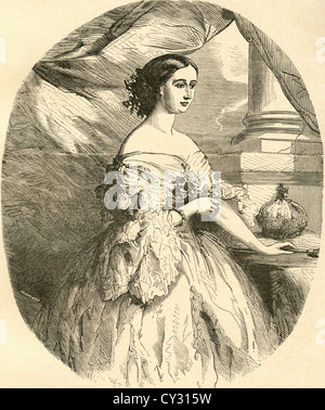 Doña María Eugenia Ignacia Augustina de Palafox-Portocarrero de Guzmán y Kirkpatrick, 1826 - 1920, alias Eugénie de Montijo. Banque D'Images