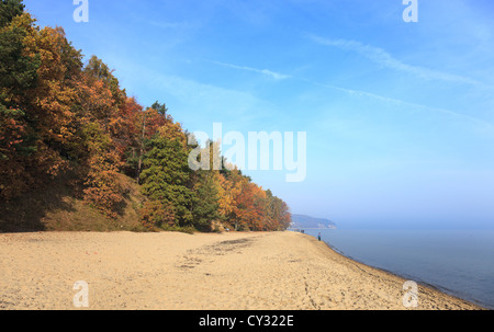Mer Baltique au couleurs de l'automne, Sopot, Pologne. Banque D'Images