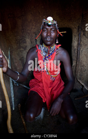 Tribu Maasai au Kenya Banque D'Images