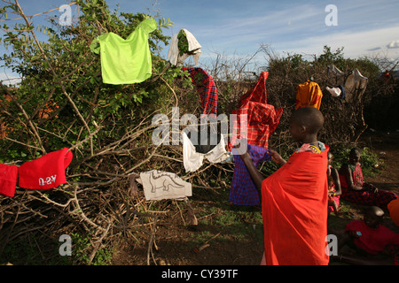 Tribu Maasai au Kenya Banque D'Images