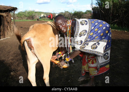 Tribu Maasai au Kenya Banque D'Images