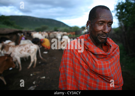 Tribu Maasai au Kenya Banque D'Images