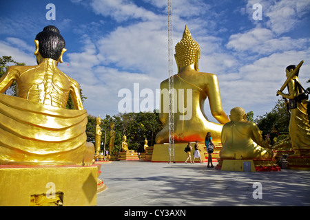 Des statues de dieux différents au temple du Grand Bouddha à Pattaya, Thaïlande Banque D'Images