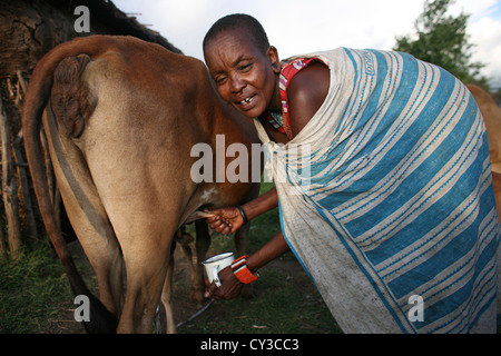 Tribu Maasai au Kenya Banque D'Images