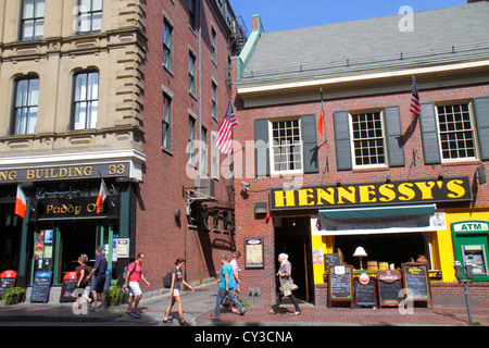 Boston Massachusetts, Haymarket, Union Street, quartier historique, bars, pubs, restaurants restaurants restaurants repas cafés, MA120822077 Banque D'Images