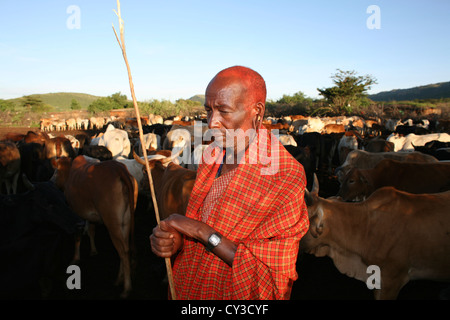 Tribu Maasai au Kenya Banque D'Images