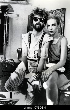 Promotion d'Eurythmics photo duo rock britannique Annie Lennox et Dave Stewart sur 1981 Banque D'Images