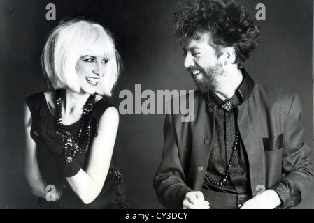 Promotion d'Eurythmics photo duo rock britannique Annie Lennox et Dave Stewart sur 1981 Banque D'Images
