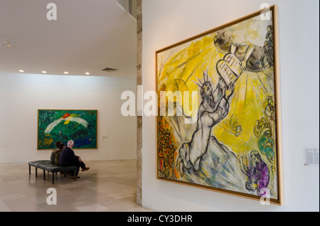 Moïse recevant les tables de la Loi par Marc Chagall Le Musée national Marc Chagall Musée national Marc Chagall (Nice) Banque D'Images