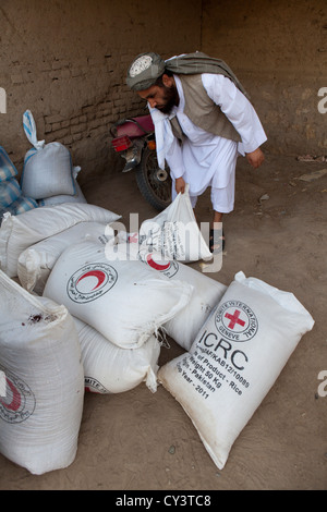 Victimes de la guerre s'foodaid du CICR à Kunduz, Afghanistan Banque D'Images