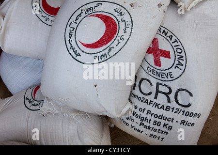 Victimes de la guerre s'foodaid du CICR à Kunduz, Afghanistan Banque D'Images