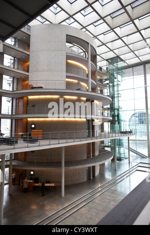 L'intérieur du lobe Paul Haus partie de bâtiments du gouvernement, le Bundestag à Berlin, Allemagne Banque D'Images