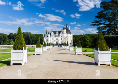 Château de Chenonceau, château de la vallée de la Loire près du village de Chenonceaux, France Banque D'Images