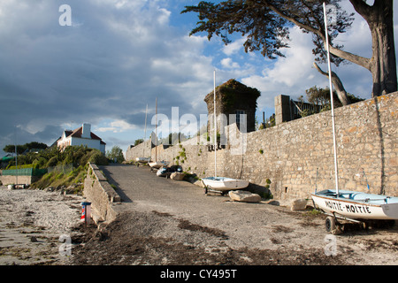 Plage de Kervillen, La Trinite Sur Mer, Morbihan, Bretagne, France Banque D'Images