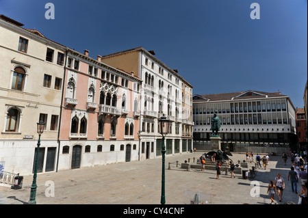 Daniel Manin statue en place Manin, Venise, Italie. Banque D'Images