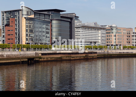 Immeubles de bureaux modernes dans le quartier international des services financiers, Broomielaw, centre-ville de Glasgow, Écosse, Royaume-Uni Banque D'Images