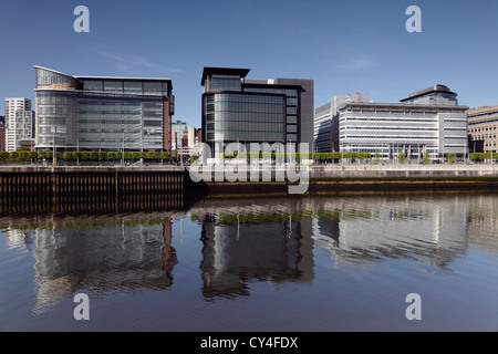 Immeubles de bureaux modernes dans le quartier international des services financiers, Broomielaw, centre-ville de Glasgow, Écosse, Royaume-Uni Banque D'Images