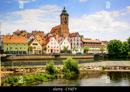 Nurtingen - Ville de Bade-wurtemberg dans le sud de l'Allemagne située sur la rivière Neckar. Banque D'Images