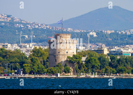 Tour Blanche de Thessalonique, Grèce Banque D'Images