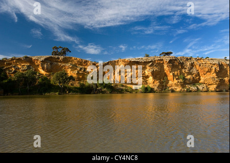 Les falaises de la rivière Murray en Australie du Sud Caurnamont Banque D'Images