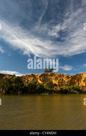 Les falaises de la rivière Murray en Australie du Sud Caurnamont Banque D'Images