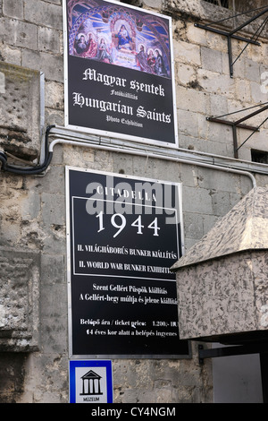 Le Panorama Museum sign in Budapest Banque D'Images