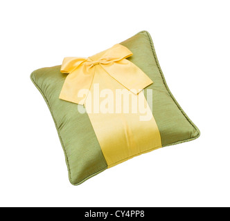 Belle et magnifique coussin avec les isolats bow on white Banque D'Images