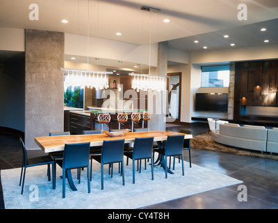 USA, Utah, Saint Georges, Modern living room interior Banque D'Images