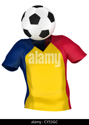 L'Équipe nationale de football du Tchad . Toutes les équipes Collection . Isolé Banque D'Images
