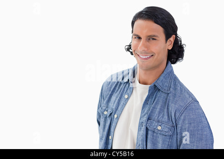 Close-up of a man smiling Banque D'Images