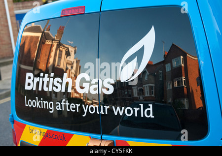 Service de gaz britannique van stationné sur une rue, Broadstairs, Kent, Angleterre Banque D'Images