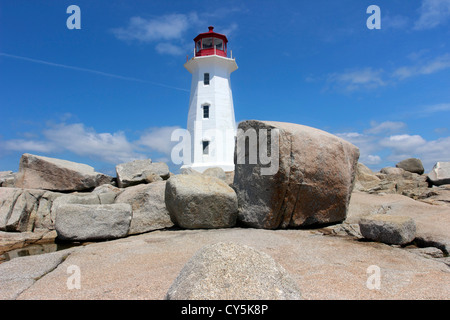 Canada Nouvelle-Écosse Halifax Côte Atlantique le phare de Peggy's Cove Provinces Maritimes Banque D'Images