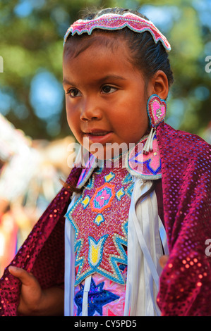 Portrait d'une jeune fille indienne Chumash. Banque D'Images