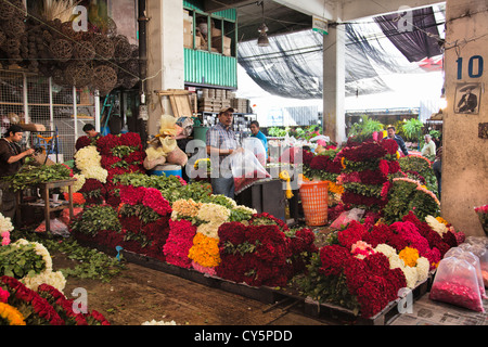 Roses au marché de la Jamaïque à Colonia la Jamaïque à Venustiano Carranza borough de la ville de Mexico Banque D'Images