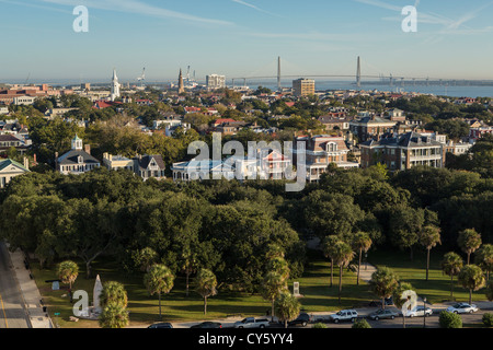 Vue aérienne de la batterie Charleston, Caroline du Sud. Banque D'Images