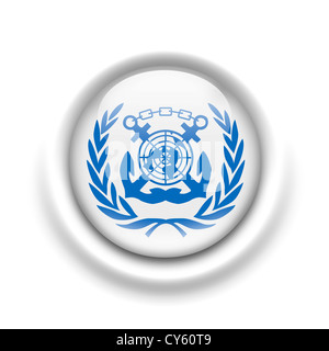 Imo - International Maritime Organisation logo drapeau symbole Banque D'Images