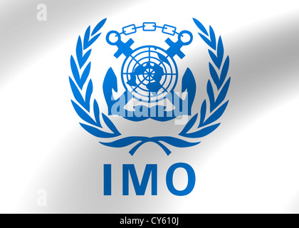 Imo - International Maritime Organisation logo drapeau symbole Banque D'Images