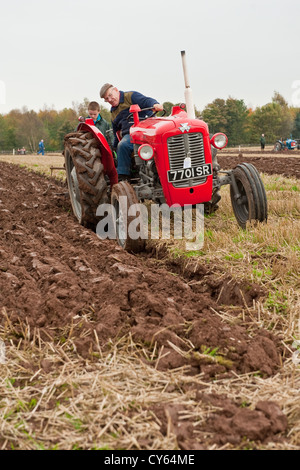 Concours de labour dans le Perthshire, Écosse Banque D'Images