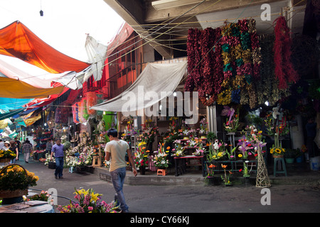 Marché aux Fleurs allée à la Jamaïque à Colonia la Jamaïque à Venustiano Carranza borough de la ville de Mexico Banque D'Images