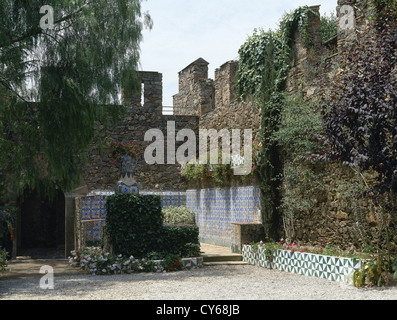 L'Espagne. Barcelone. Bellesguard ou Casa Figueras (1900-1909) par Antonio Gaudi (1852-1885). Le modernisme. Jardin. Banque D'Images